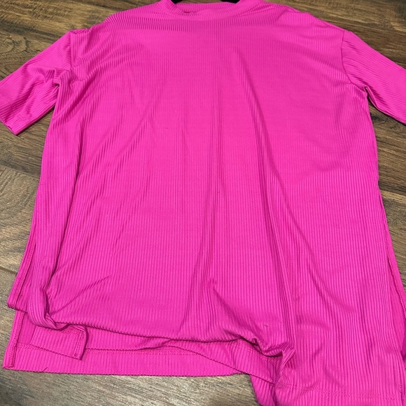 Dressed in LALA Hot Pink Short Sleeve Tee - Picture 3 of 3